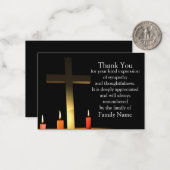 葬儀の後にクロスキャンドルをサンキューカード ノートカード (正面/裏面インサイチュ)