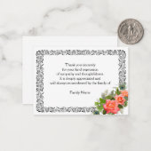 葬儀の後に咲くアジロサンキューカード ノートカード (正面/裏面インサイチュ)