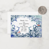 葬儀の後に咲く美しい渦巻き花ありがとう ノートカード (正面/裏面インサイチュ)