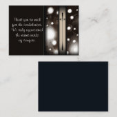 葬儀の後に黒と輝くサンキューカード ノートカード (正面/裏面)