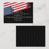 葬儀の後のアメリカ国旗のサンキューカード ノートカード (正面/裏面)