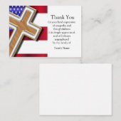 葬儀の後のアメリカ横断旗サンキューカード ノートカード (正面/裏面)