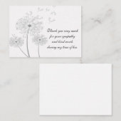 葬儀の後のタンポポの花サンキューカード ノートカード (正面/裏面)