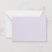 葬儀の後のパープルブルームスターコートサンキューカード ノートカード (裏面)