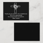 葬儀の後の暗闇の中で十字架と花をありがとう ノートカード (正面/裏面)