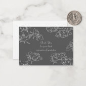 葬儀の後の白い花サンキューカード ノートカード (正面/裏面インサイチュ)