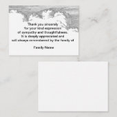 葬儀の後の空の雲サンキューカード ノートカード (正面/裏面)