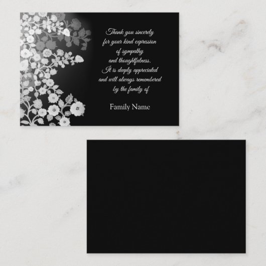 葬儀の後の花見サンキューカード ノートカード (正面/裏面)
