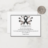 葬儀の後の黒いリボンと花 ノートカード (正面/裏面インサイチュ)