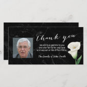 葬儀の後フローラ記念写真ありがとう サンキューカード (正面/裏面)