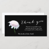 葬儀の後白人デイジー追悼式 サンキューカード (正面/裏面)