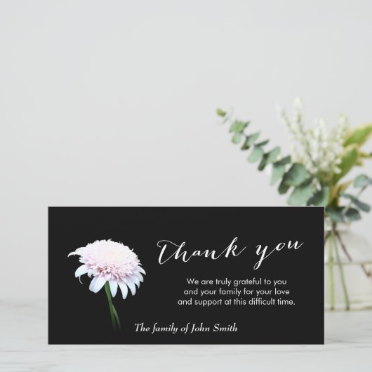 葬儀の後白人デイジー追悼式 サンキューカード (スタンド正面)