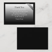 葬儀の後、黒とグラデーショングレー ノートカード (正面/裏面)