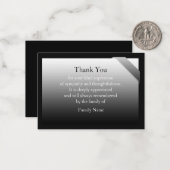 葬儀の後、黒とグラデーショングレー ノートカード (正面/裏面インサイチュ)