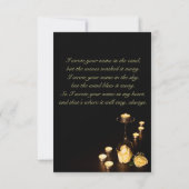 葬儀の招待状 出欠カード (裏面)