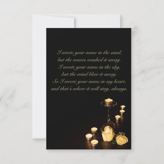 葬儀の招待状 出欠カード (裏面)