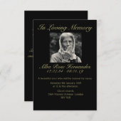 葬儀の招待状 出欠カード (正面/裏面)