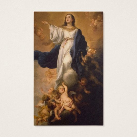 葬儀の損失の仮定メアリー祈りの言葉同情カード (正面)