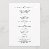 葬儀の死亡順の写真追悼碑 プログラム (裏面)