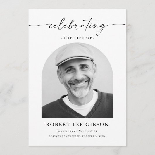 葬儀の死亡順の写真追悼碑 プログラム (正面)