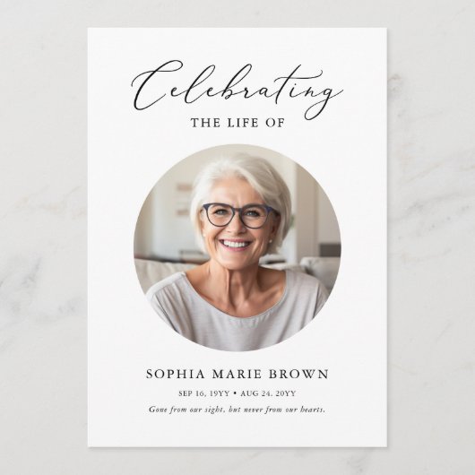 葬儀の死亡順の写真追悼碑 プログラム (正面)