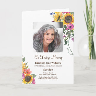 葬儀の死亡順フォトプログラム カード