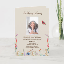 葬儀の死亡順フォトプログラム カード