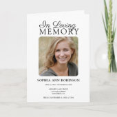 葬儀の死亡順フォトプログラム プログラム (正面)