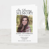 葬儀の死亡順フォトプログラム プログラム (正面)