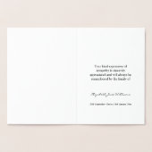 葬儀の死別クロスとボーダーありがとう 箔カード (内部)