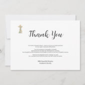 葬儀の死別シンプルフローラクロスありがとう サンキューカード (正面)