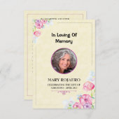 葬儀の番組表 招待状 (正面/裏面)