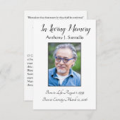 葬儀の祈りの言葉カード|宗教記念物 案内状 (正面/裏面)