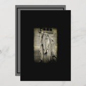 葬儀の芸術の発表の告別式 案内状 (正面/裏面)