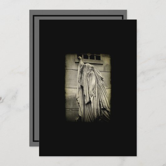 葬儀の芸術の発表の告別式 案内状 (正面/裏面)