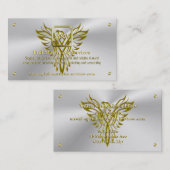 葬儀の葬儀屋、金正方形、上昇のフェニックス 名刺 (正面/裏面)