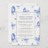 葬儀の蝶の写真の発表 招待状 (正面)