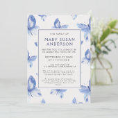 葬儀の蝶の写真の発表 招待状 (スタンド正面)