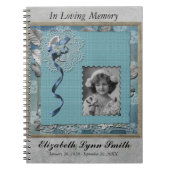 葬儀の記念のパーソナライズな写真のゲストブック ノートブック (正面)