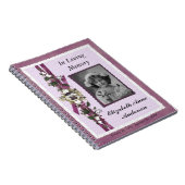 葬儀の記念のパーソナライズな写真のゲストブック ノートブック (右側)