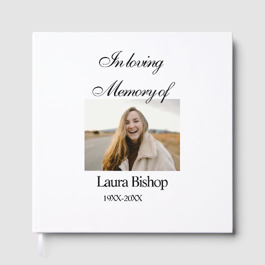 葬儀の記念の愛情の中で年を追加 ゲストブック (正面)