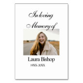 葬儀の記念の愛情の中で年を追加 テーブルナンバー (裏面)