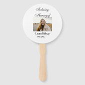 葬儀の記念の愛情の中で年を追加 ハンドファン (裏面)