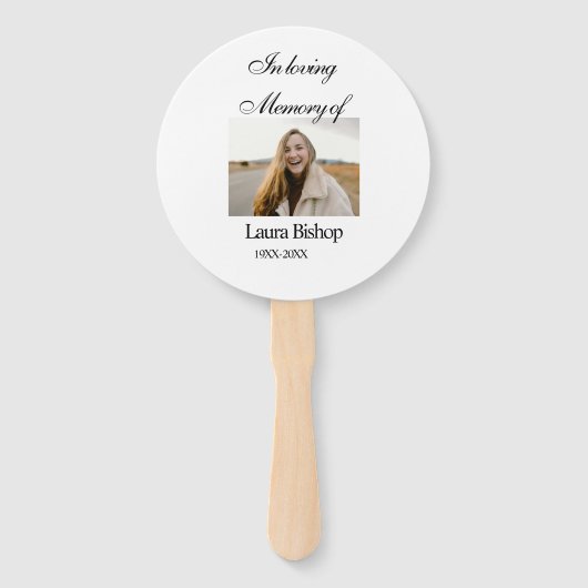 葬儀の記念の愛情の中で年を追加 ハンドファン (正面)