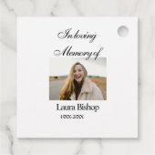 葬儀の記念の愛情の中で年を追加 フェイバータグ (裏面)