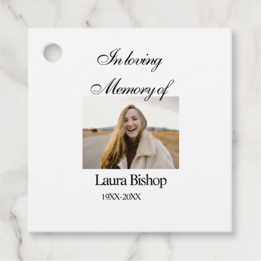 葬儀の記念の愛情の中で年を追加 フェイバータグ (正面)