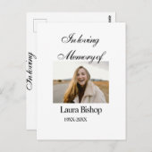 葬儀の記念の愛情の中で年を追加 ポストカード (正面/裏面)