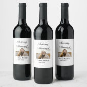 葬儀の記念の愛情の中で年を追加 ワインラベル (ボトル)