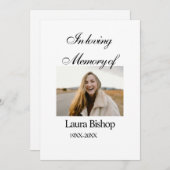 葬儀の記念の愛情の中で年を追加 招待状 (正面/裏面)