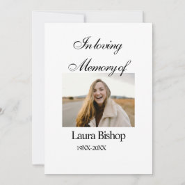 葬儀の記念の愛情の中で年を追加 招待状